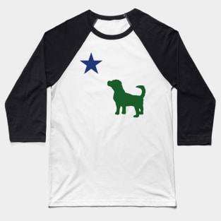 Old Maine Flag Puppy Baseball T-Shirt